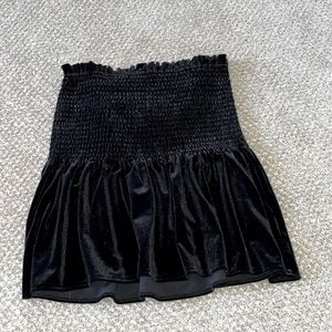 Zara velvet high waisted skirt